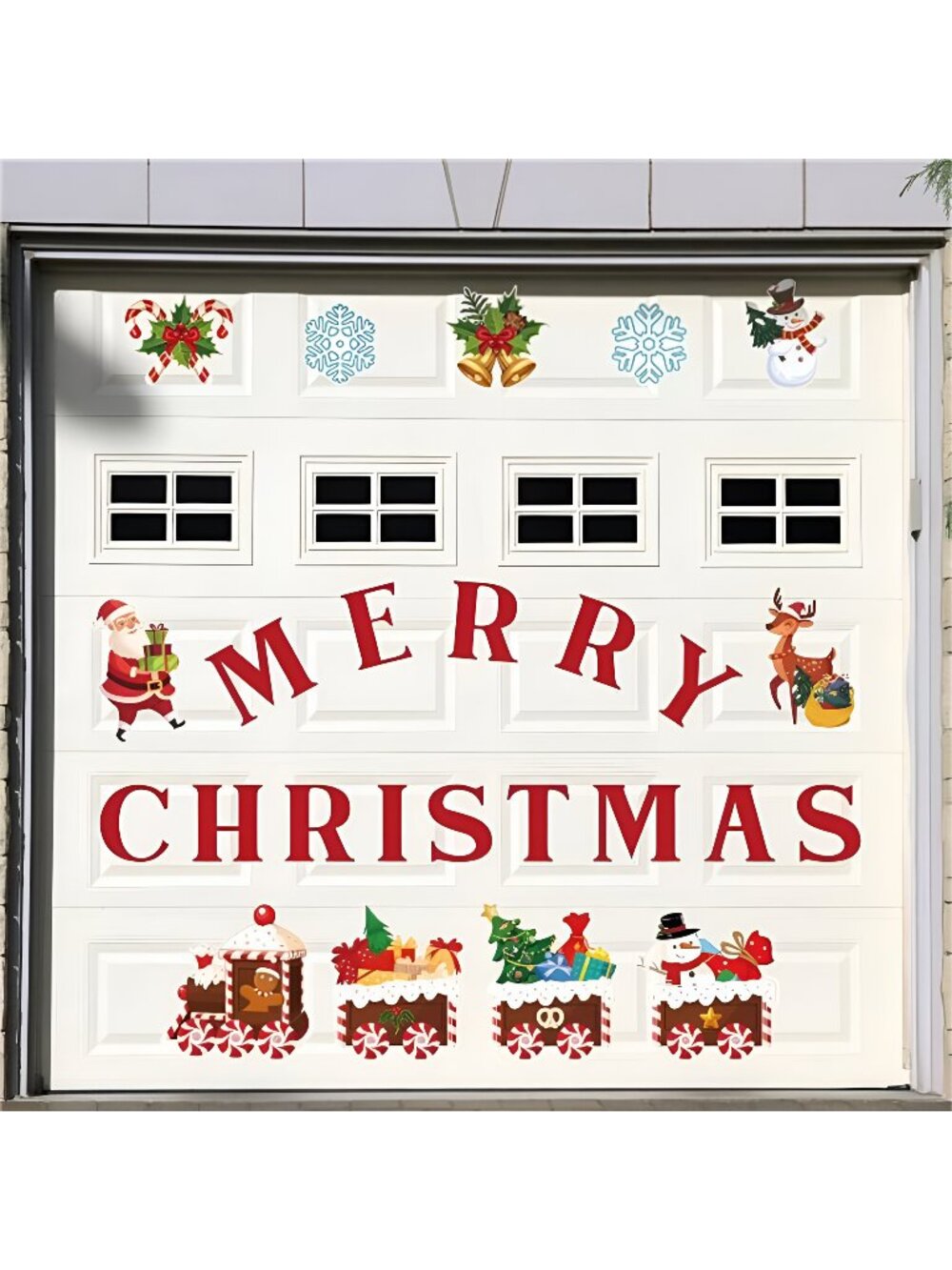 25 Pieces Merry Christmas Garage Door Magnets Christmas Refrigerator Decals